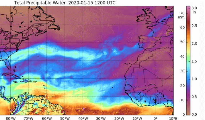 Dana, temporal mediterráneo y conexión subtropical atlántica