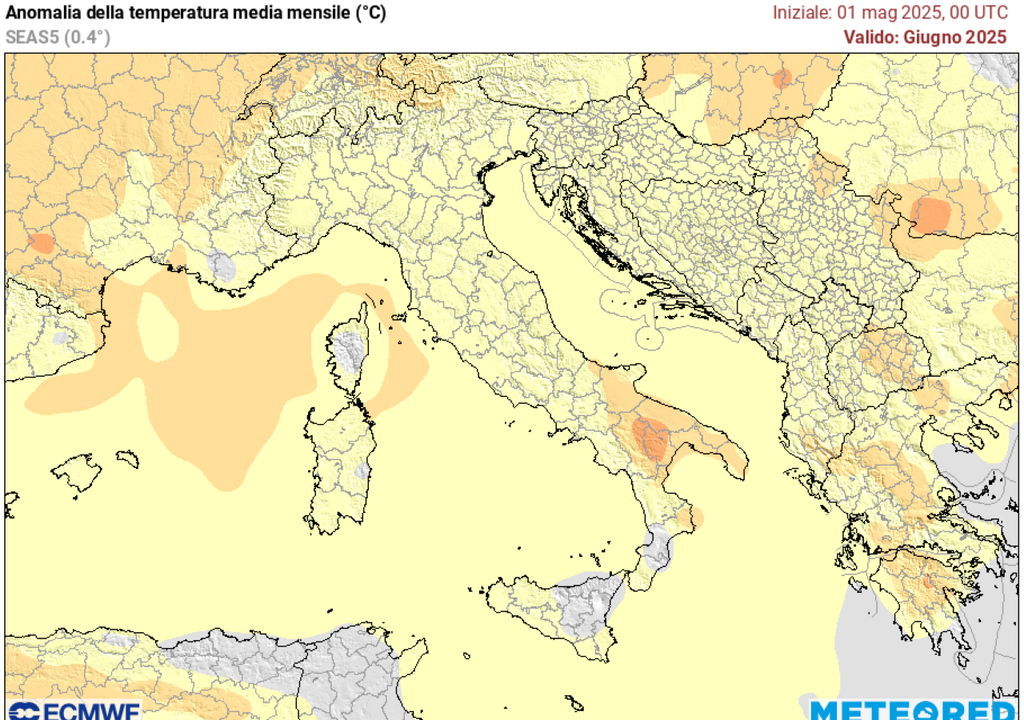 Linea di tendenza nel mese di giugno.
