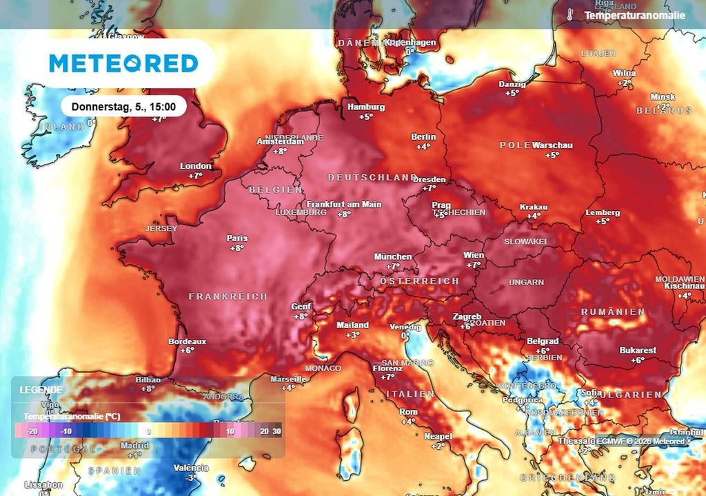 märz, frühling, wetter Europa glüht und das mitten im Frühling - die Tageswerte liegen für die Jahreszeit deutlich zu hoch.