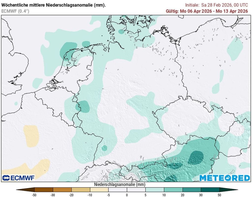 nass, wetter, april Überraschung: Nach der aktuellen Prognose des europäischen Wettermodells ECMWF könnte der Monat April in einigen Regionen nasser als üblich ausfallen.