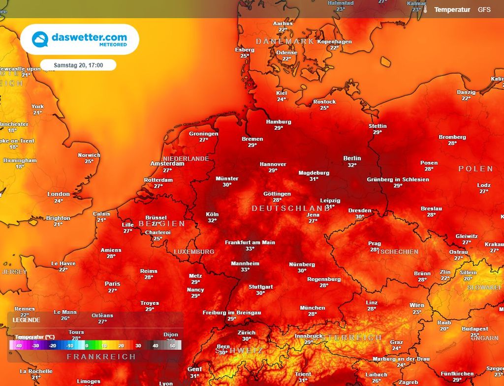 samstag, hitze, deutschland
