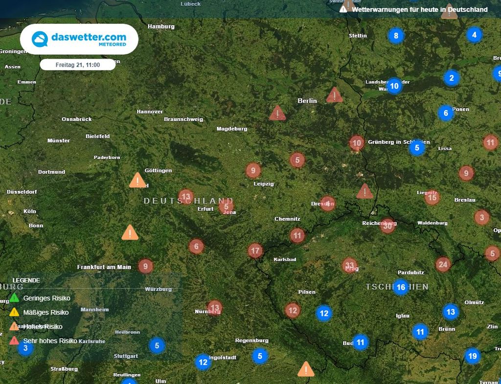 vorwarnungen, unwetter, deutschland