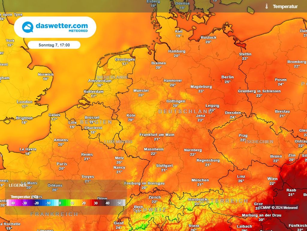temperatur, wetter, Deutschland
