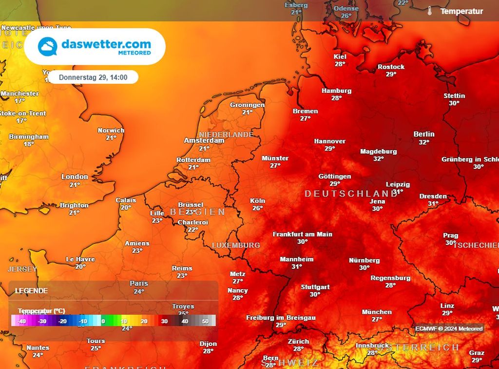 sommerwetter, deutschland, 30 Grad