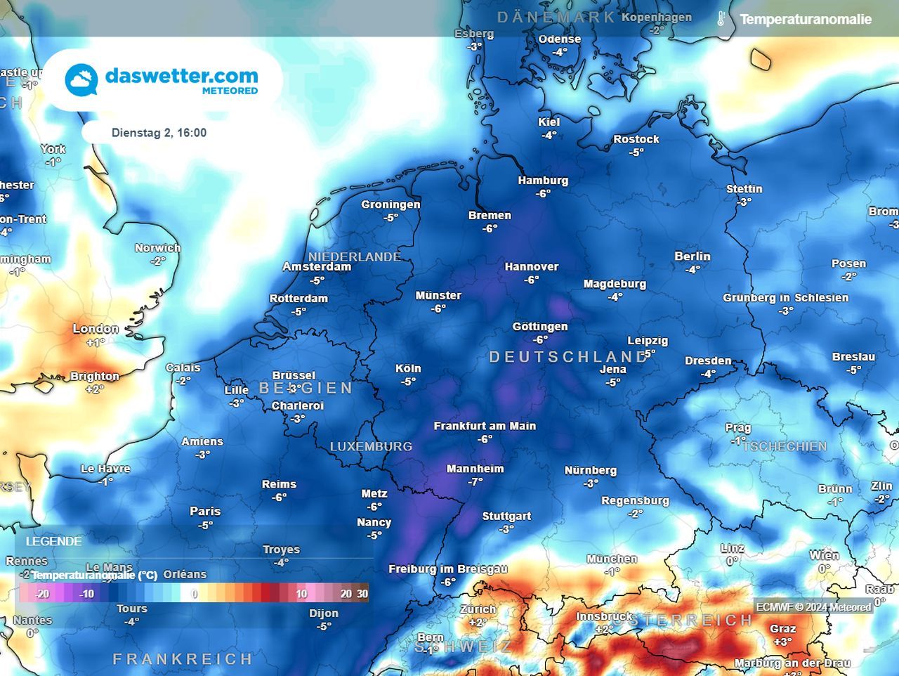 Wettervorhersage Juli 2022