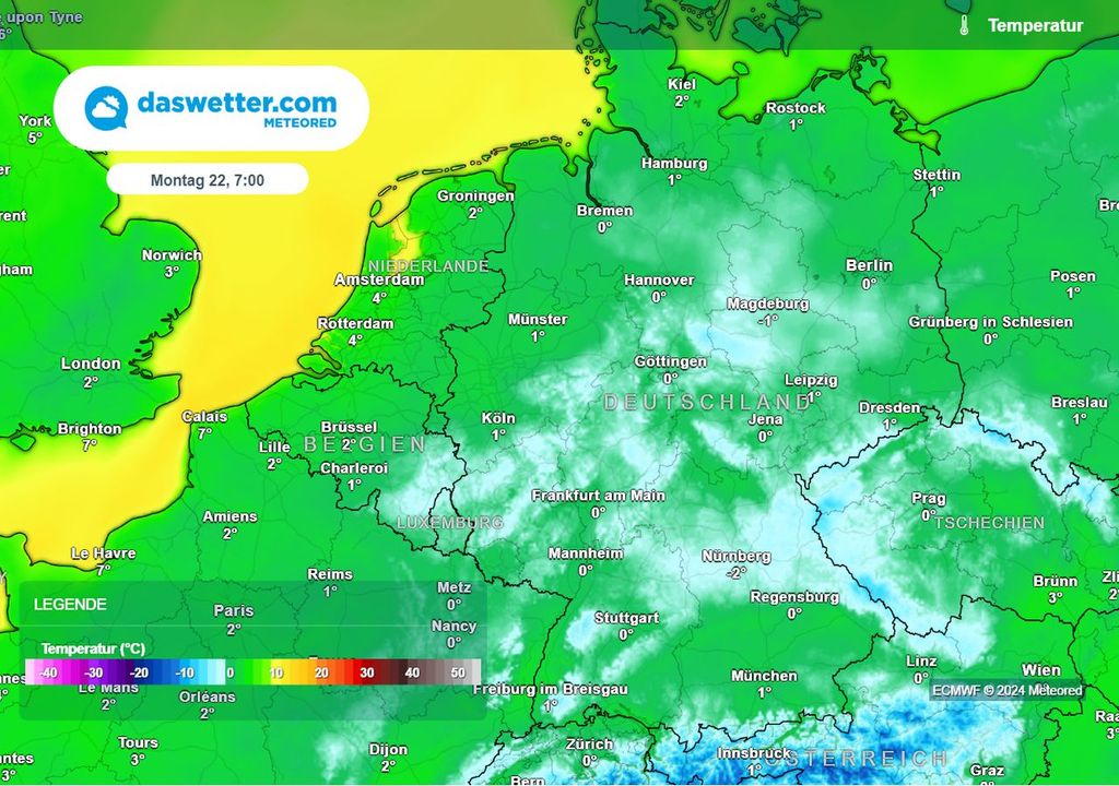 frost, montag, deutschland