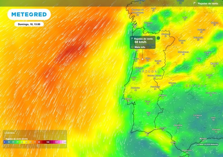 Data definida para o retorno dos ventos atl&acirc;nticos a Portugal: trar&atilde;o frentes frias com chuvas, de oeste para leste