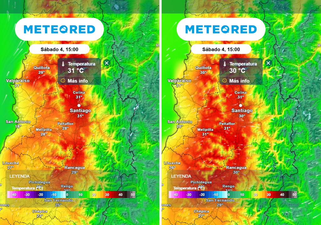 Se confirman las altas temperaturas este sábado en Santiago y la RM: algunas zonas llegarían hasta los 32 °C.