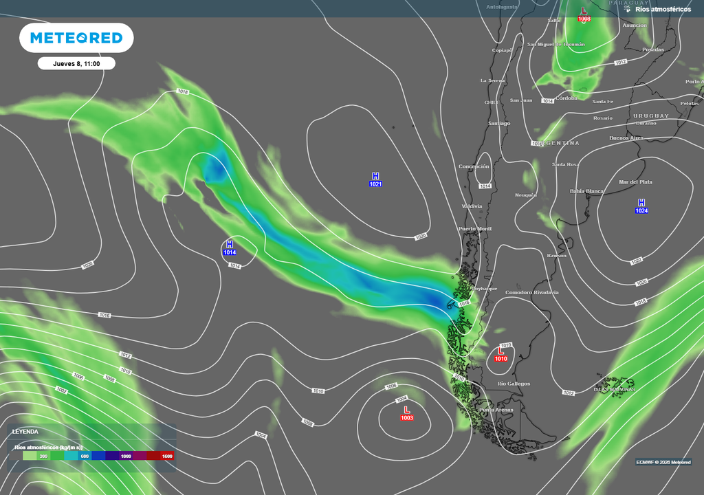 río atmosférico previsto