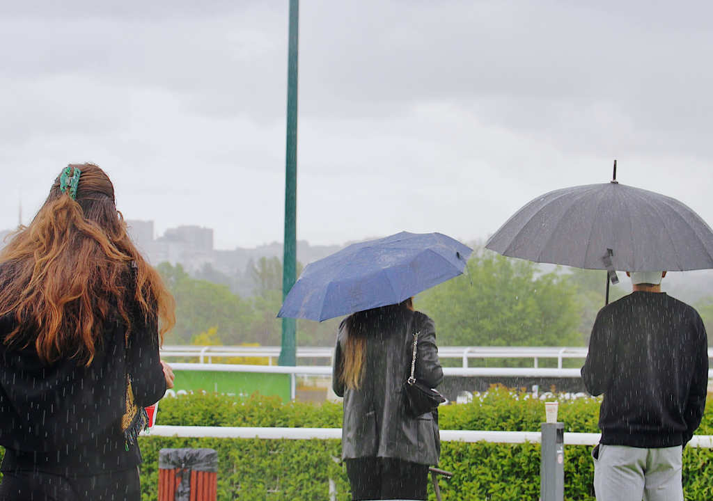 personas con paraguas en día de lluvia
