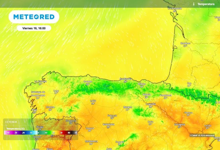 De 6 a 8 &ordm;C menos: ma&ntilde;ana ya habr&aacute; un baj&oacute;n de temperaturas en las comunidades de Cant&aacute;brico