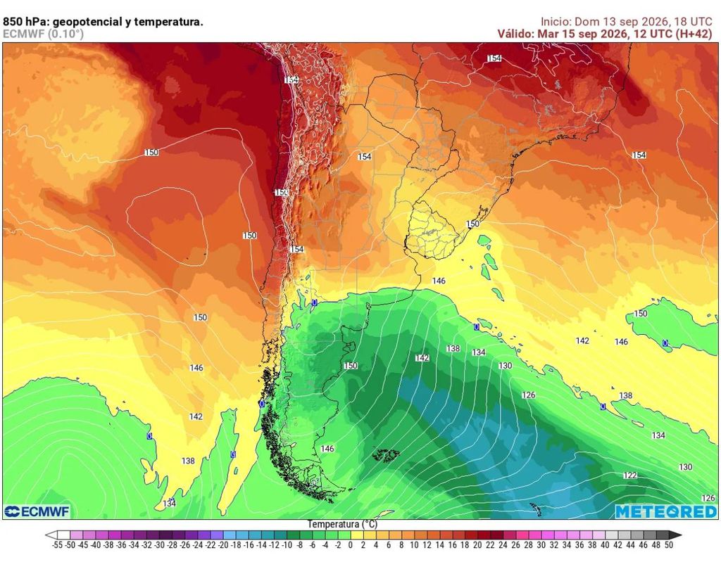 Amplia dorsal cálida será la causa fundamental del calor en Santiago: los termómetros se acercarían a los 30 °C.
