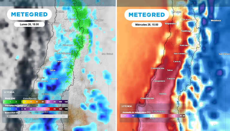 "De chubascos a 27 &deg;C en 48 horas": marcado contraste t&eacute;rmico afectar&aacute; a la zona central esta semana