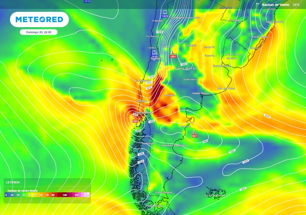 ráfagas de viento previstas