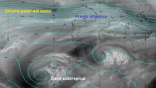 De dana subtropical a dana polar pasando por borrasca profunda