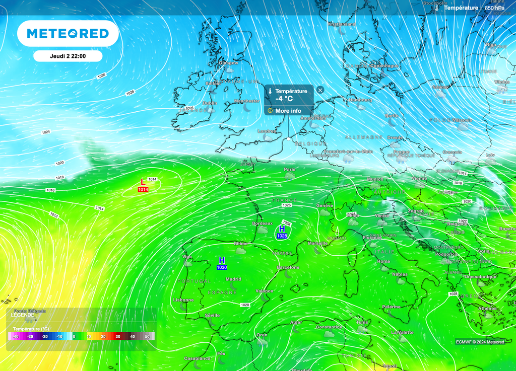 Douceur laissant place à de l'air beaucoup plus froid par le nord de la France dès jeudi.