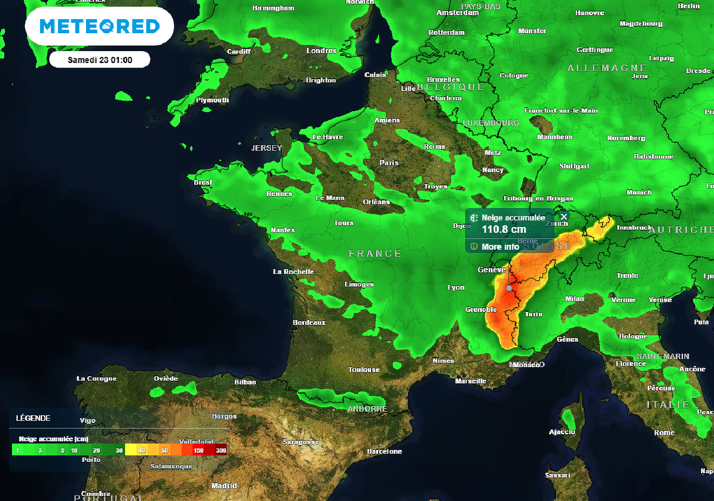 Les quantités de neige devraient rester limitées en plaine alors qu'elles seront conséquentes sur le nord des Alpes.