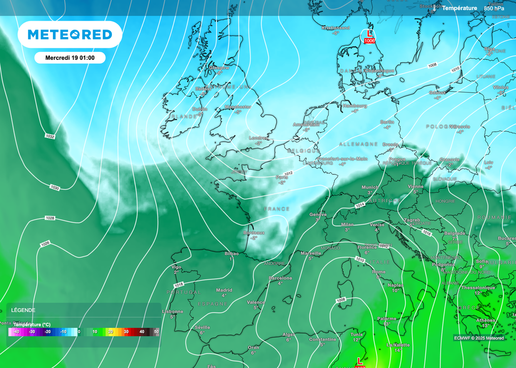Le froid va rester au-dessus de la France la semaine prochaine.