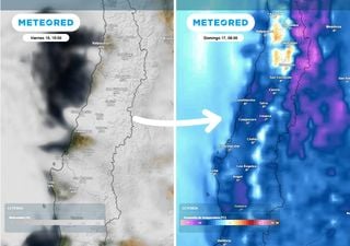 De la nubosidad al "congelador": El avance de una masa de aire polar hacia la zona central