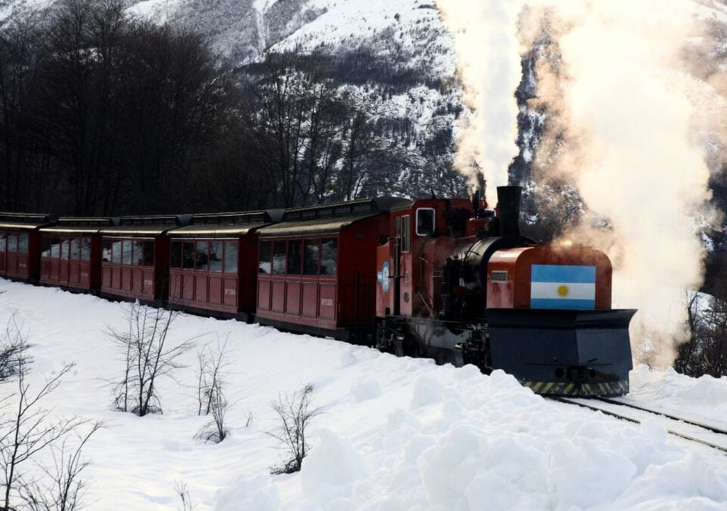 Tren del Fin del Mundo en invierno