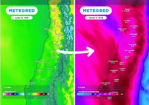 De 25 &deg;C a un temporal de hasta 75 mm: llegan las primeras lluvias potencialmente peligrosas al centro norte