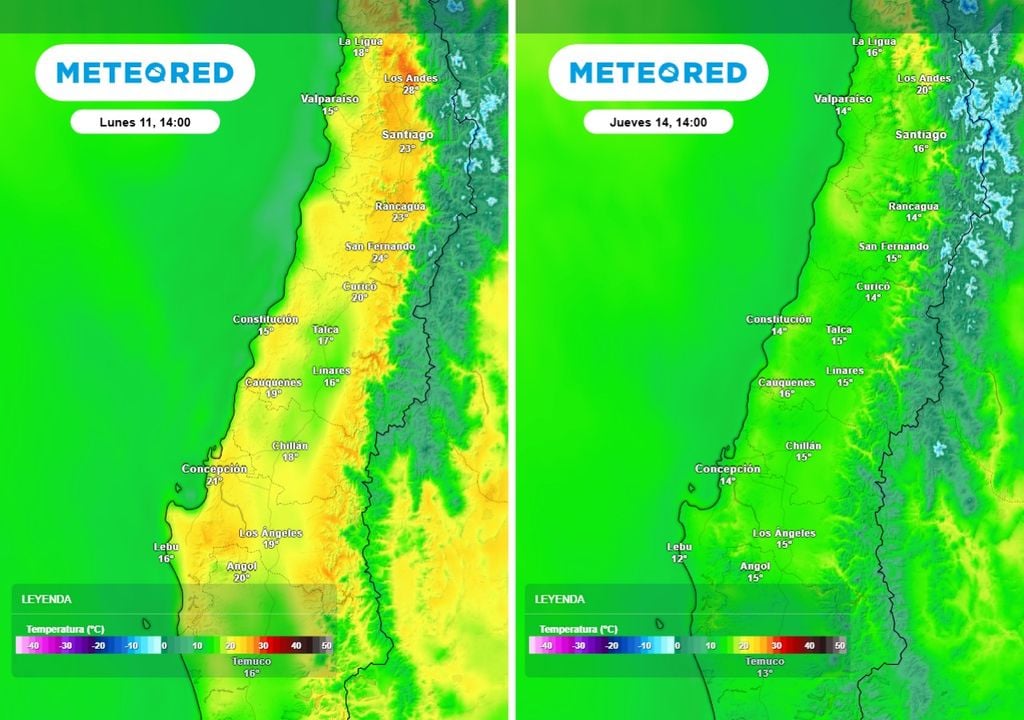 El quiebre definitivo del otoño: mientras el lunes los termómetros aún recordaban al verano, el jueves la nubosidad y el aire marino consolidarán un ambiente fresco y cubierto en toda la zona central.