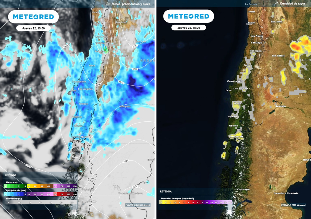 Lluvias y actividad eléctrica prevista El tiempo severo ganará nuevas fuerzas durante la segunda mitad de la semana gracias al desarrollo de un núcleo frío de altura. Las tormentas estarán presentes en el centro y sur del país.