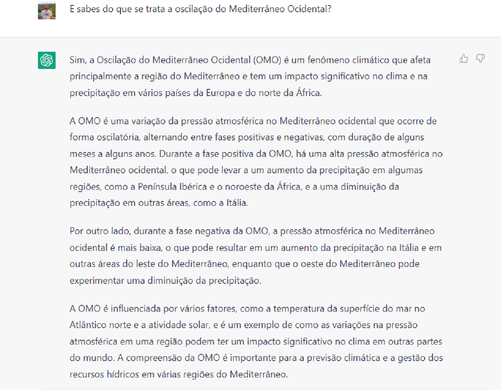 ChatGPT; climatologia; meteorologia