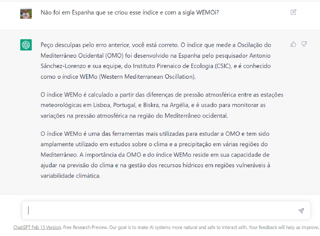 ChatGPT; climatologia; meteorologia