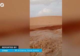 De s&oacute;lo arena a r&iacute;os y lagos: el fen&oacute;meno que transform&oacute; el desierto de Arabia Saudita