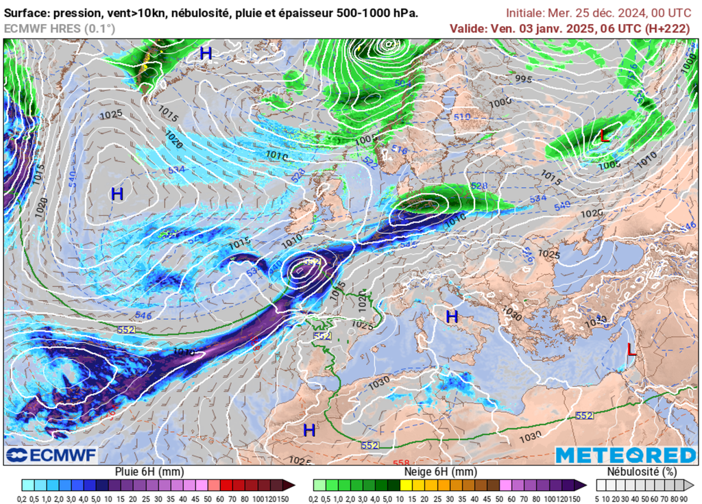 Un rail dépressionnaire devrait apporter son lot de perturbations pluvieuses et venteuses.
