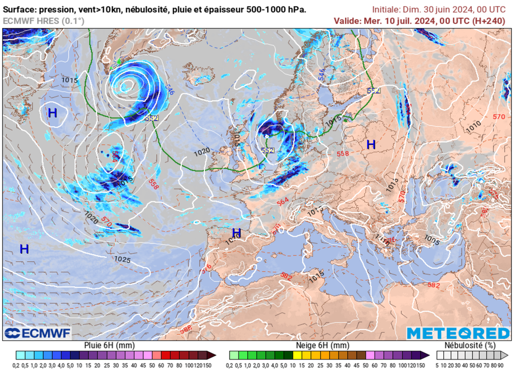 Le temps pourrait se montrer encore hésitant ces 10 prochains jours, d'autant plus en prenant la direction de la moitié nord.