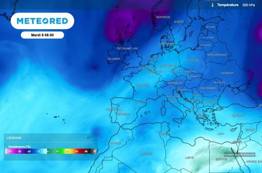 D&eacute;crochage d&rsquo;un bloc d&rsquo;air frais en provenance d&rsquo;Islande : un changement radical de temps attendu demain en France