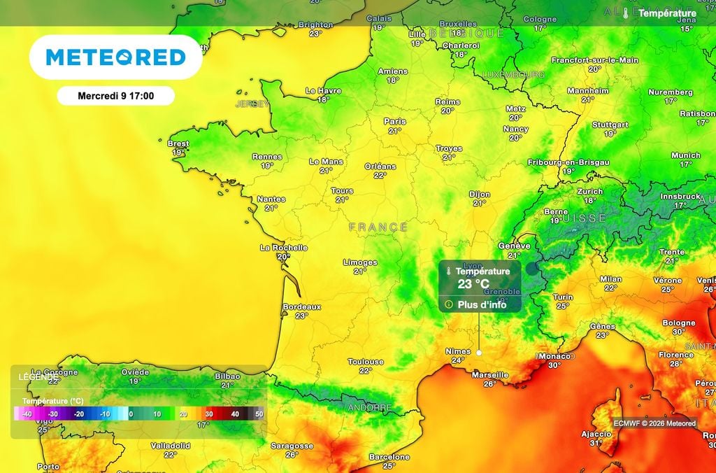 Chute des températures mercredi sur tout le pays !