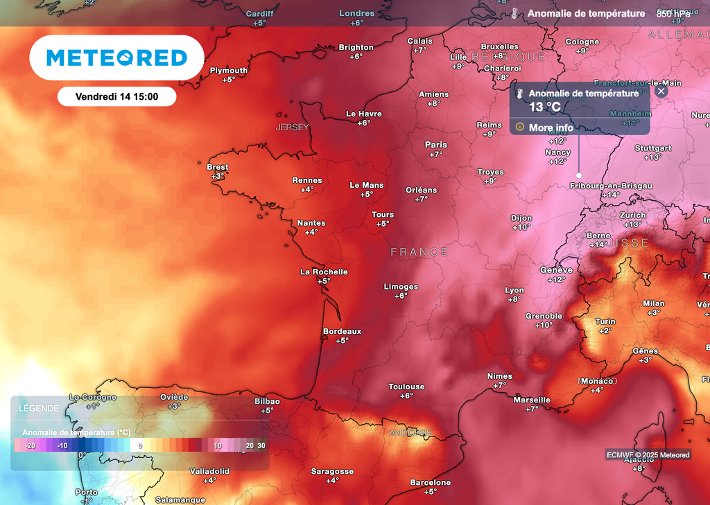 Des températures toujours aussi anormalement élevées prévues cet après-midi.