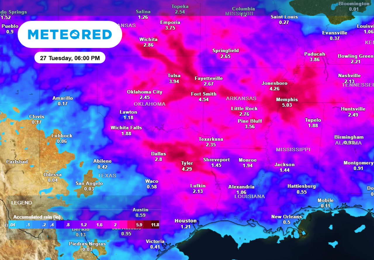 Deep South Sizzles While Strong to Severe Thunderstorms Bring Flood ...