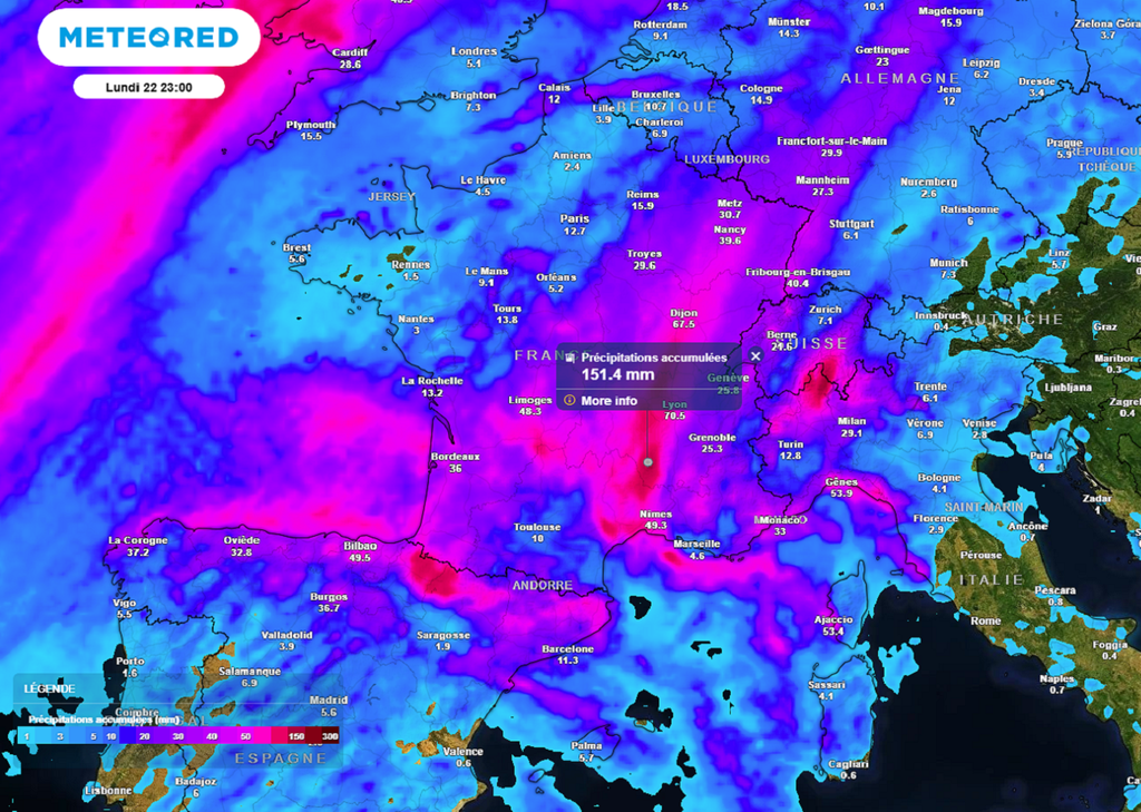 Les précipitations s'annoncent conséquentes dans plusieurs régions à partir de ce week-end. Les précipitations s'annoncent conséquentes dans plusieurs régions à partir de ce week-end.