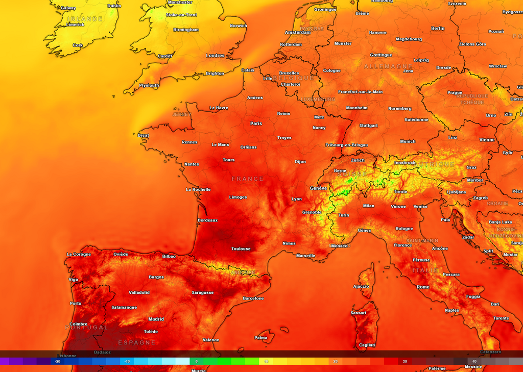 La journée de mercredi sera toujours aussi chaude avec des pointes à plus de 30°C attendues dans le sud-ouest.