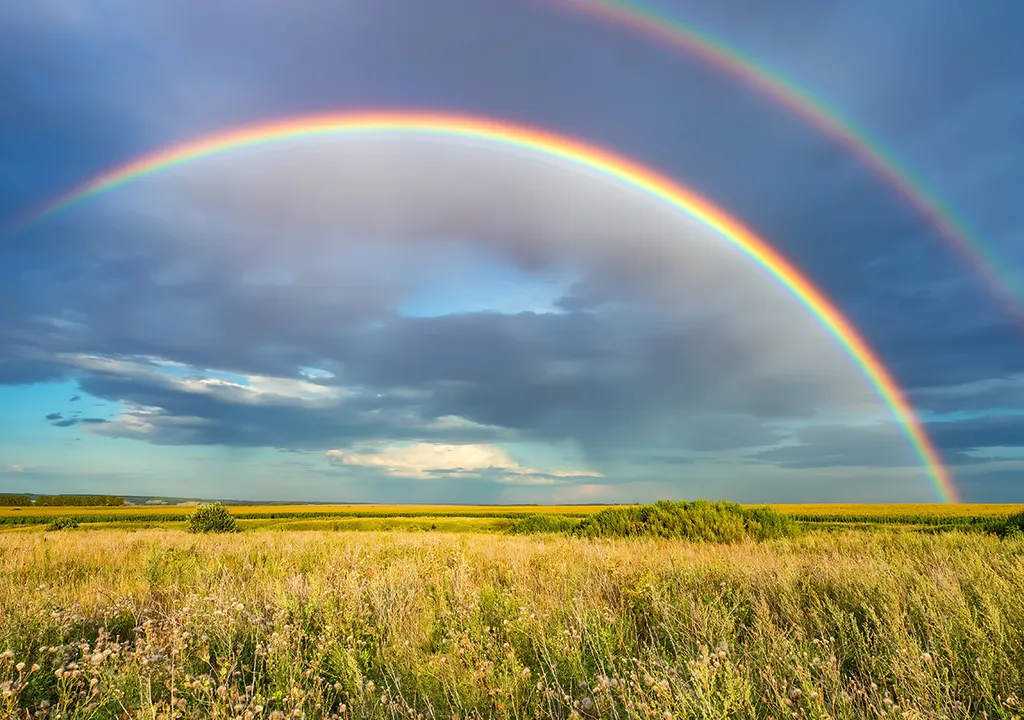 arcoiris como se forman gotas de lluvia sol