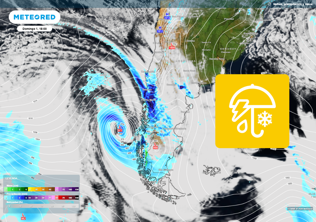 Un potente sistema frontal con todos los ingredientes: rayos, río atmosférico y temporal de viento. Así se inicia el mes de marzo en varias regiones de Chile.