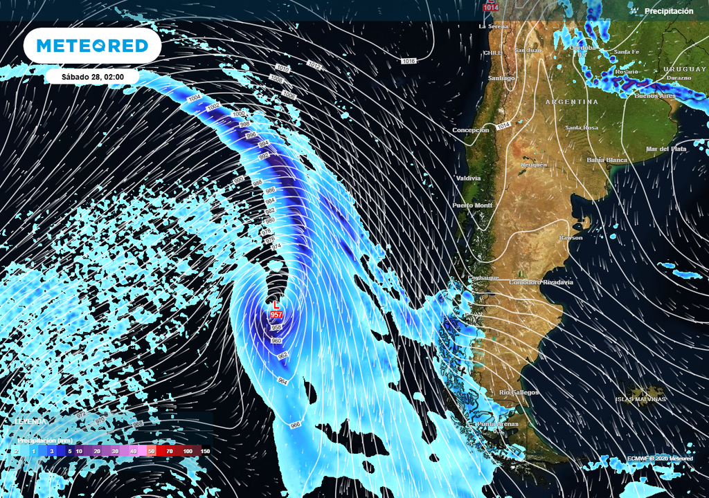 Sistema frontal arribará con un río atmosférico bajo el brazo.