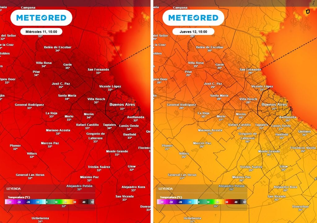 Entre el miércoles y el jueves, tendremos nuevamente un cambio significativo de temperaturas, dándonos una nueva pausa al calor típico del verano.