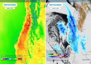 Del calor a las lluvias en Chile central: este es el día de la semana en que llega un sistema frontal