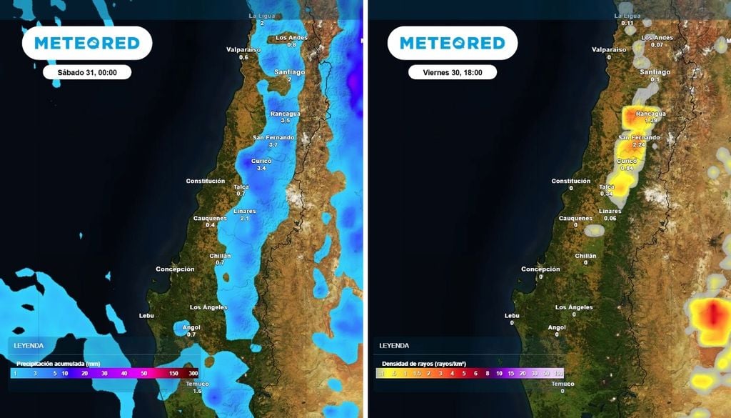 El viernes se podría registrar el desarrollo de tormentas convectivas favoreciendo la ocurrencia de tormentas eléctricas en el centro norte y las precipitaciones localizadas.