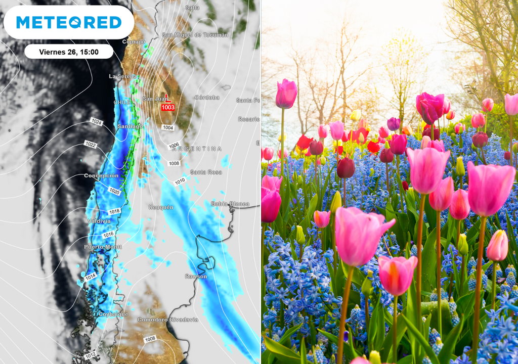 Lluvias hasta Coquimbo en primavera.