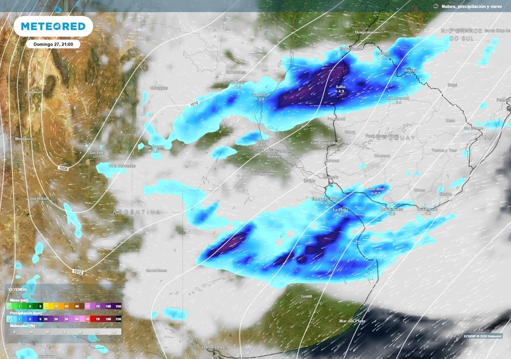 Probables precipitaciones aisladas en la región del AMBA durante el domingo.