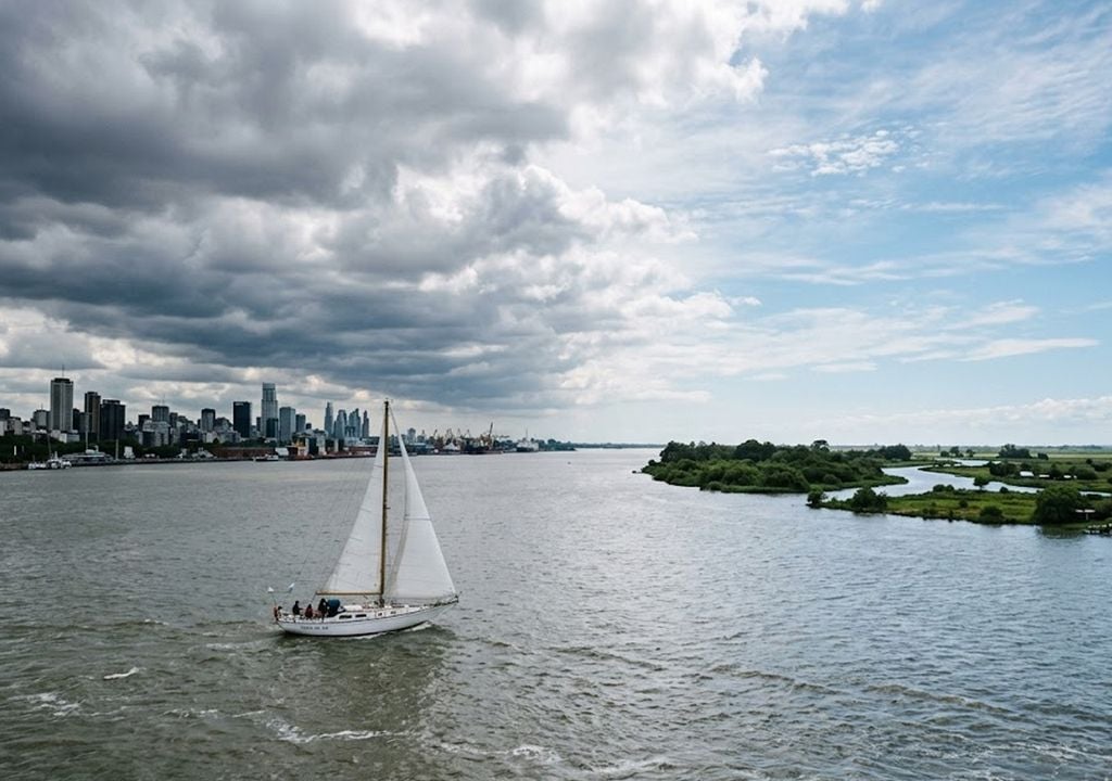 El tiempo este fin de semana para navegar en el Río de la Plata, arranca con frío de pleno invierno y cierra un poco más templado para el feriado.