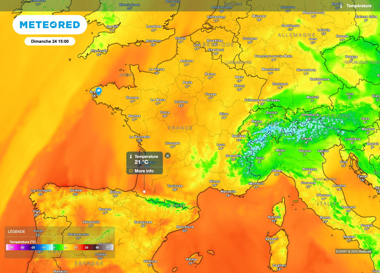 Demain dimanche, des températures en France jusqu'à 15 voire plus de 20°C à l'ombre ! Découvrez les prévisions