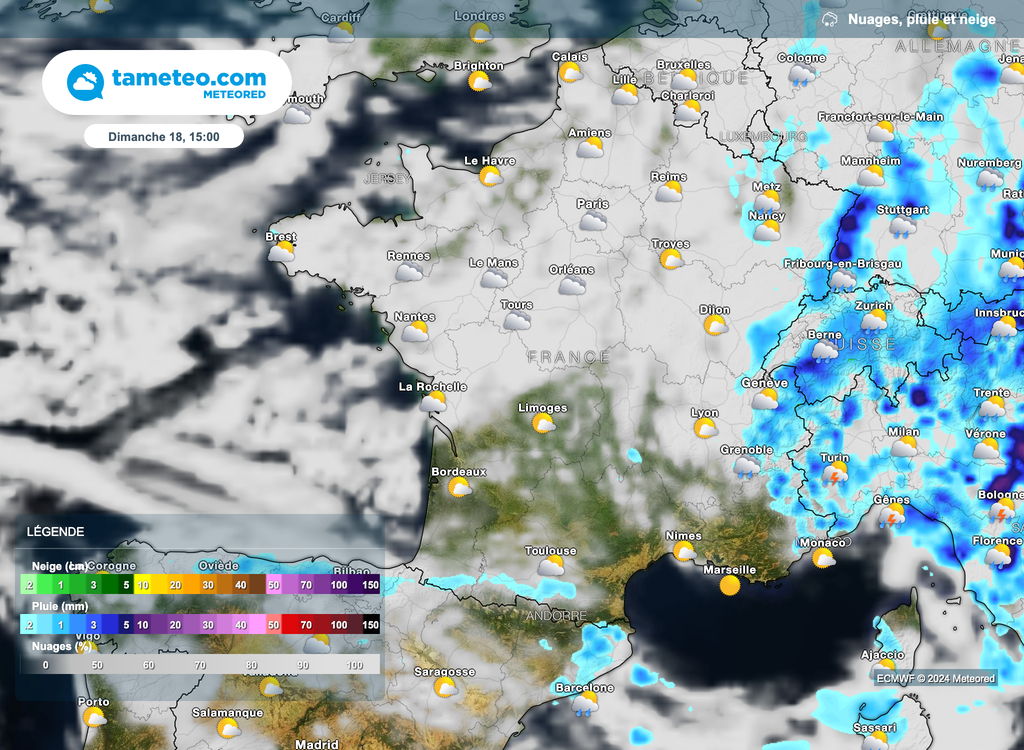 Un après-midi plus appréciable côté ciel malgré des nuages parfois encore imposants.