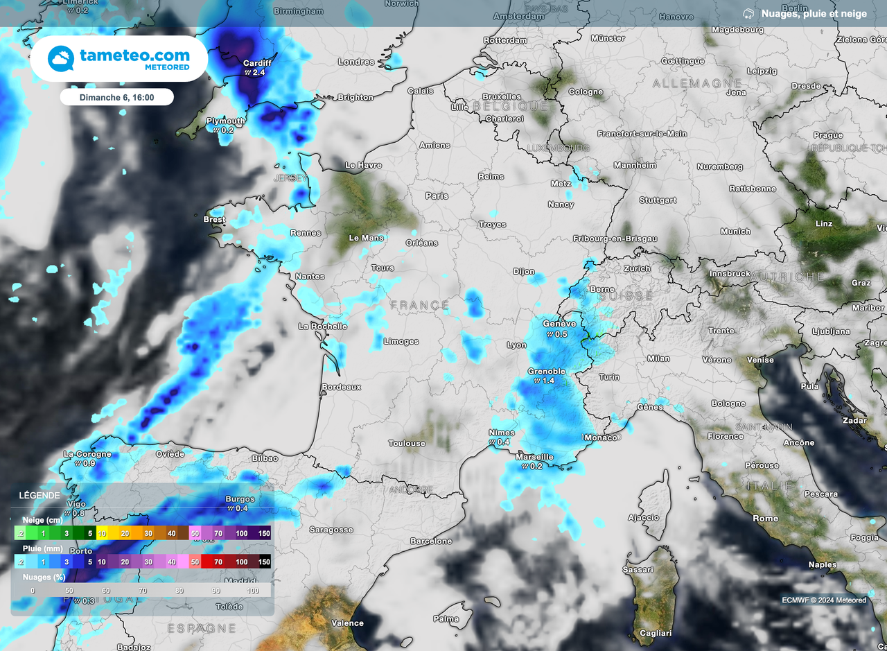 Meteooo Demain dimanche en France : vers une météo de plus en plus agitée ...
